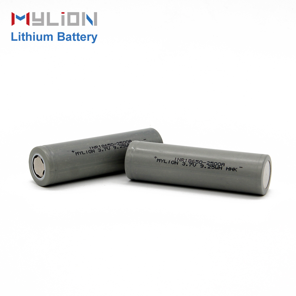 Mylion high capacity rechargeable batteries 3.7v 2500mah 18650 cell 3.6v 2.5ah lithium ion battery for electrical tools