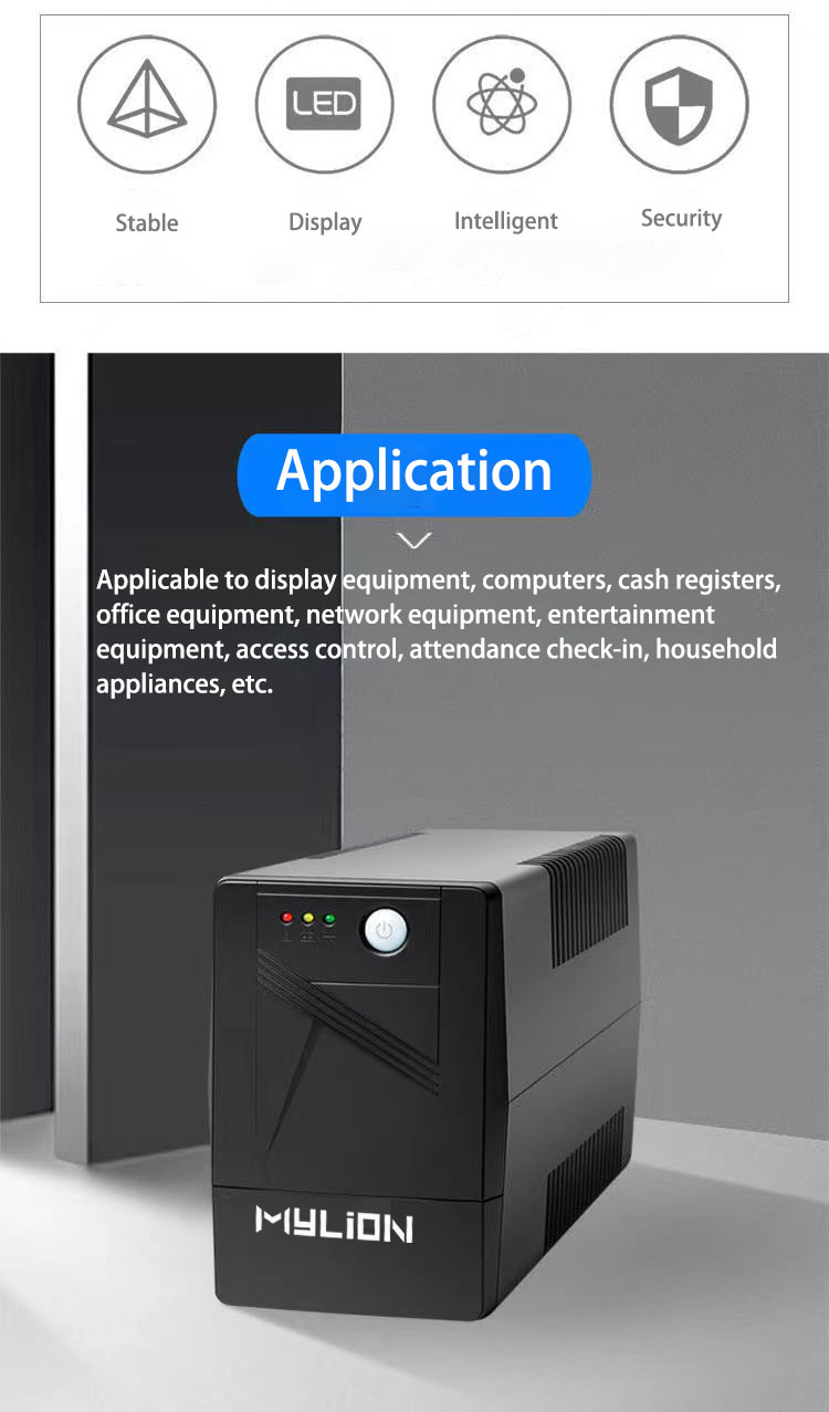 Mylion 650VA UPS 360W 12V7AH Lead Acid Battery Backup 650VA UPS for Computer - Image 7