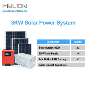 Low Cost Solar Energy System 3KW Off Grid Hybrid Inverter MPPT 3.6KW Battery 1200W Solar Panel Kit