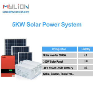 Best Seller Solar Energy System 5KW Off Grid Hybrid Inverter MPPT 7.2KW Battery 1800W Solar Panel Kit