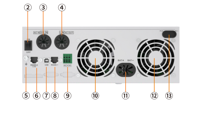 Mylion 5KW 110V/220V Hybrid Solar Inverter For Solar Power System MPPT Controller M4850S80-H - Image 2