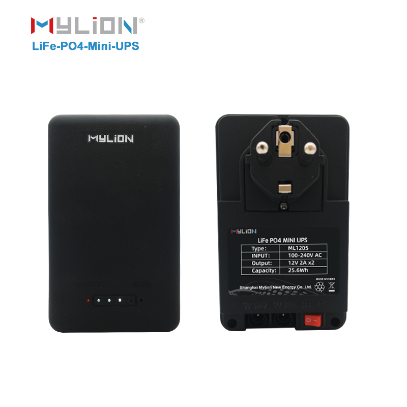 Mylion AC 110-240V 12V 2A Mini UPS LiFe PO4 power supply for CCTV WiFi router - Image 5