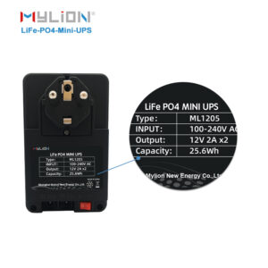 Mylion AC 110-240V 12V 2A Mini UPS LiFe PO4 power supply for CCTV WiFi router